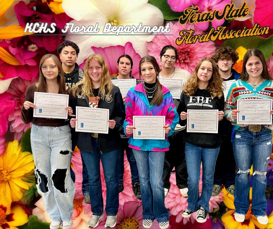  KCHS Students Achieve 100% Pass Rate in State Floral Association Test