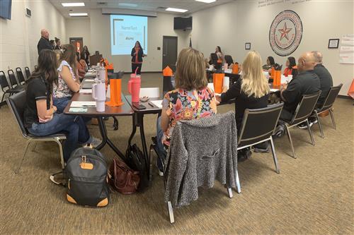 Photo of new teacher orientation