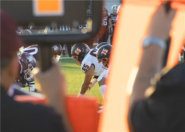  KC Football player on the line